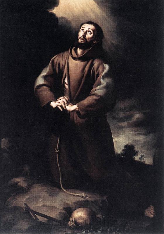 MURILLO, Bartolome Esteban St Francis of Assisi at Prayer sg Norge oil painting art